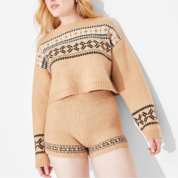 Wild Fable Tan Sweater Shorts Women's XS - Picture 5 of 7